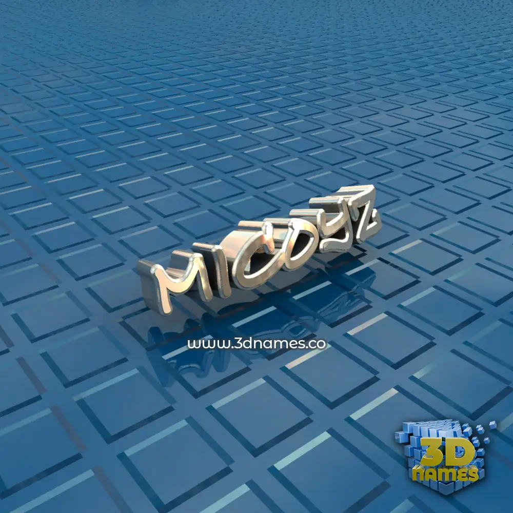 micoyz in Blue Bling style - 3D name wallpaper
