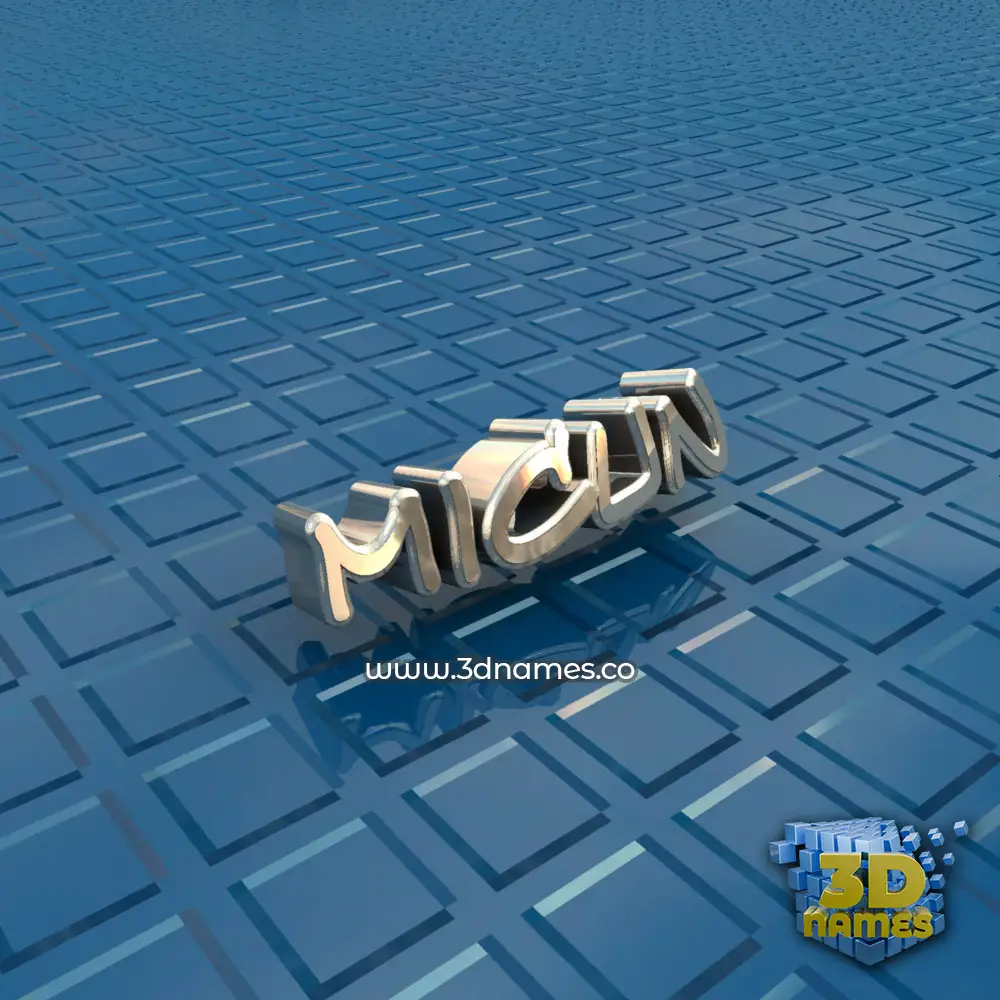 micun in Blue Bling style - 3D name wallpaper