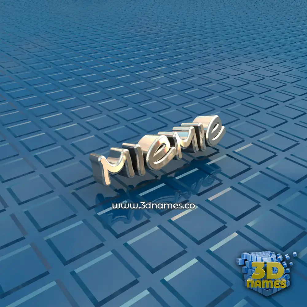 miemie in Blue Bling style - 3D name wallpaper