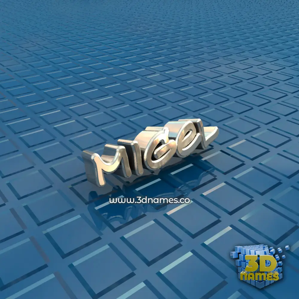migel in Blue Bling style - 3D name wallpaper