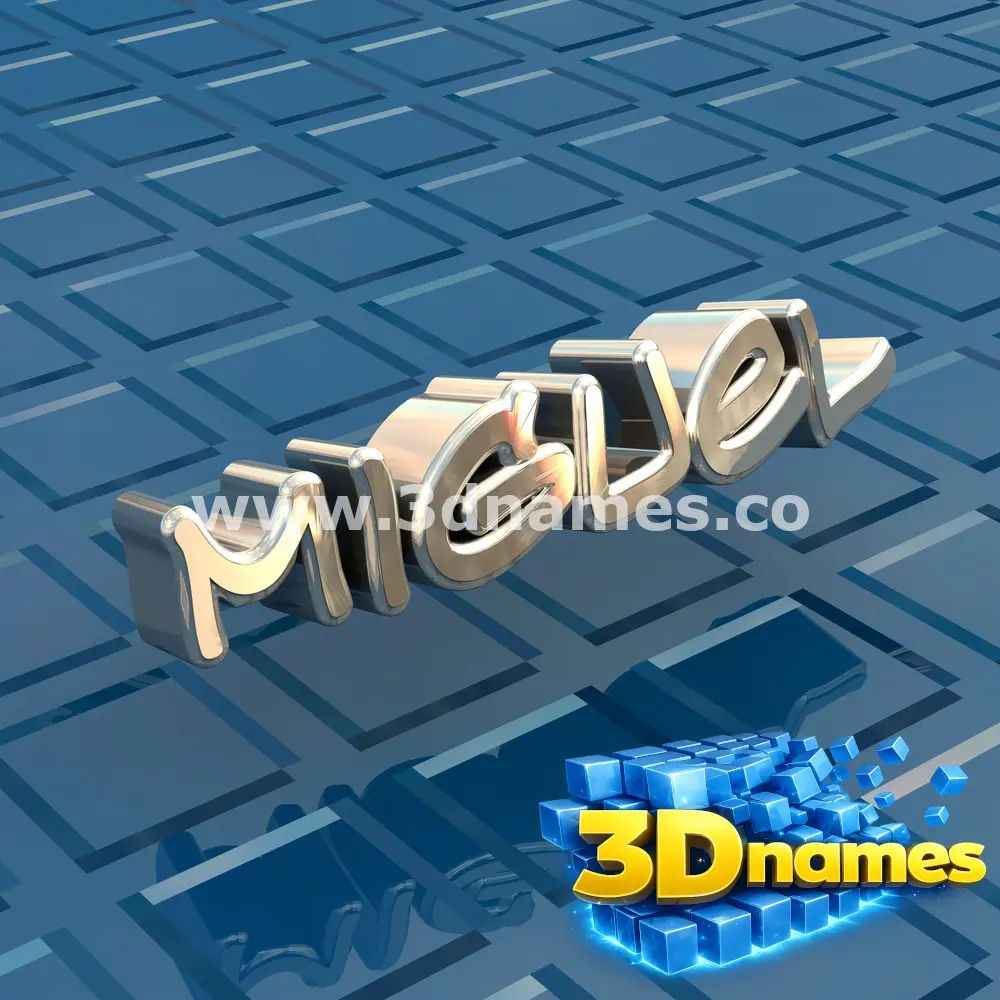 miguel in Blue Bling style - 3D name wallpaper