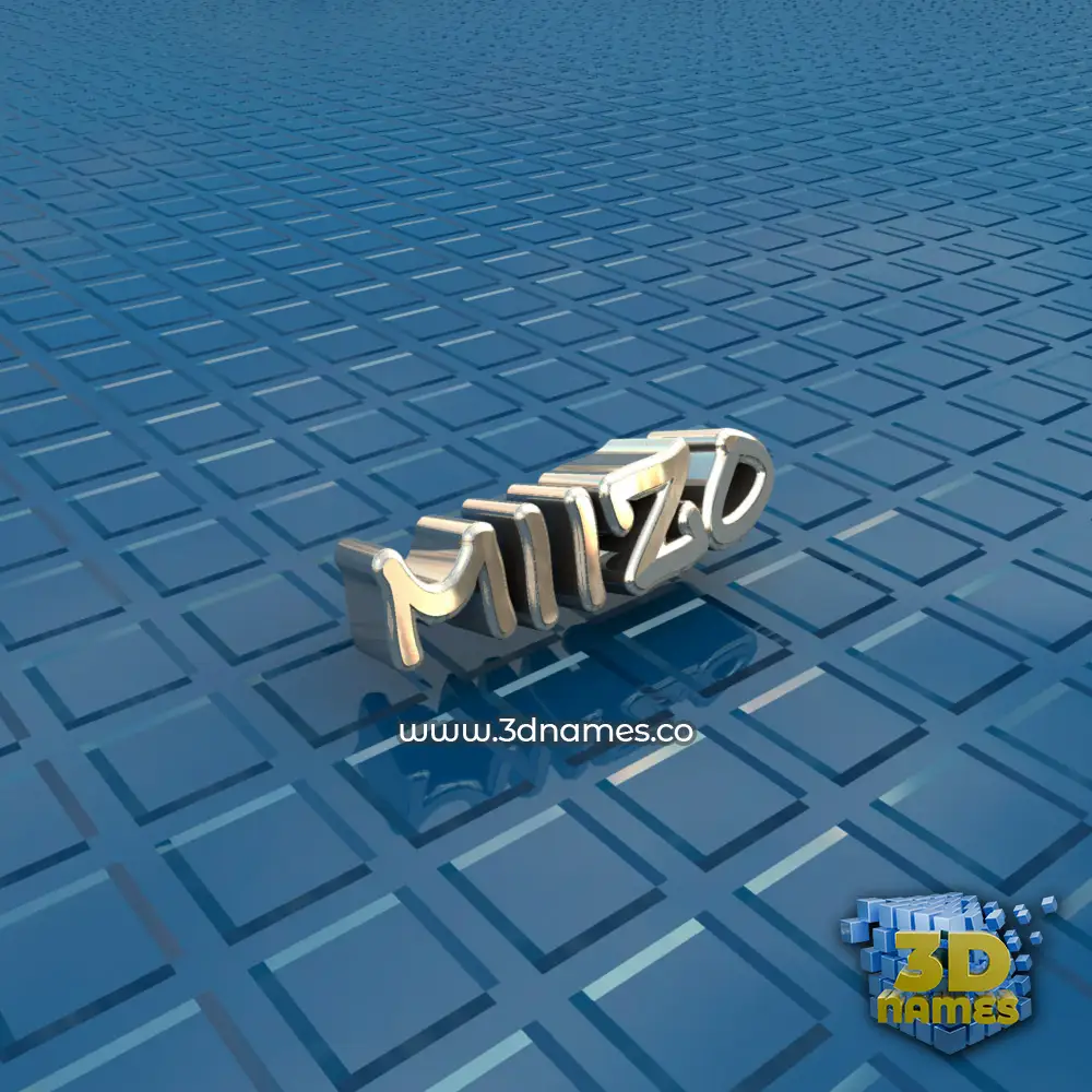 miizo in Blue Bling style - 3D name wallpaper