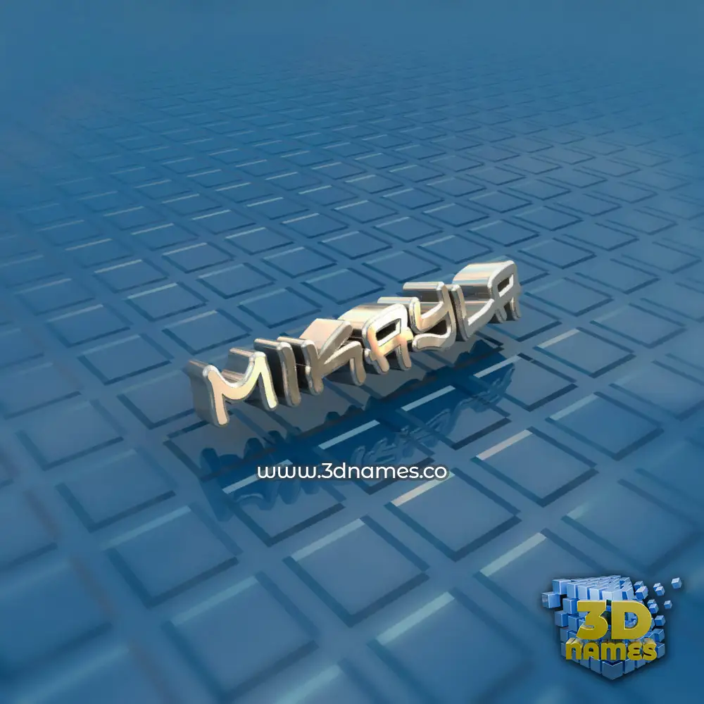 mikayla in Blue Bling style - 3D name wallpaper
