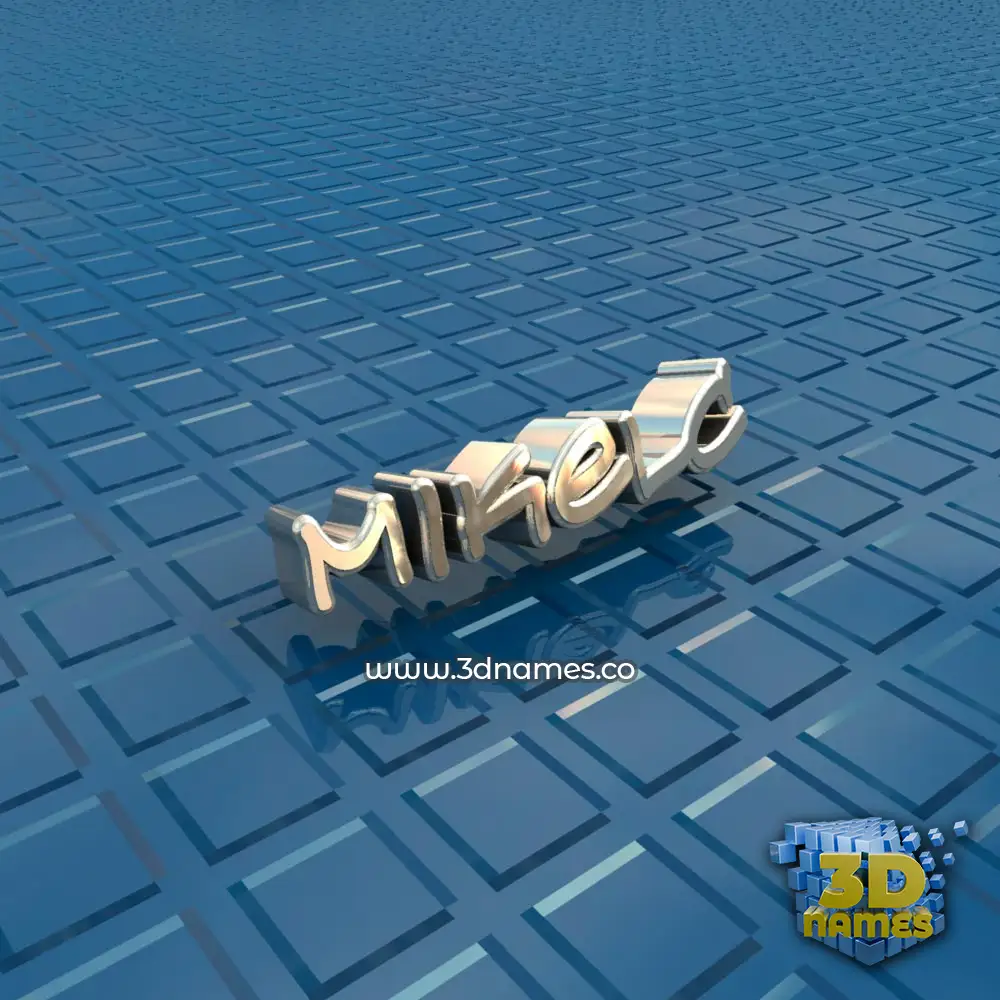 mikelc in Blue Bling style - 3D name wallpaper