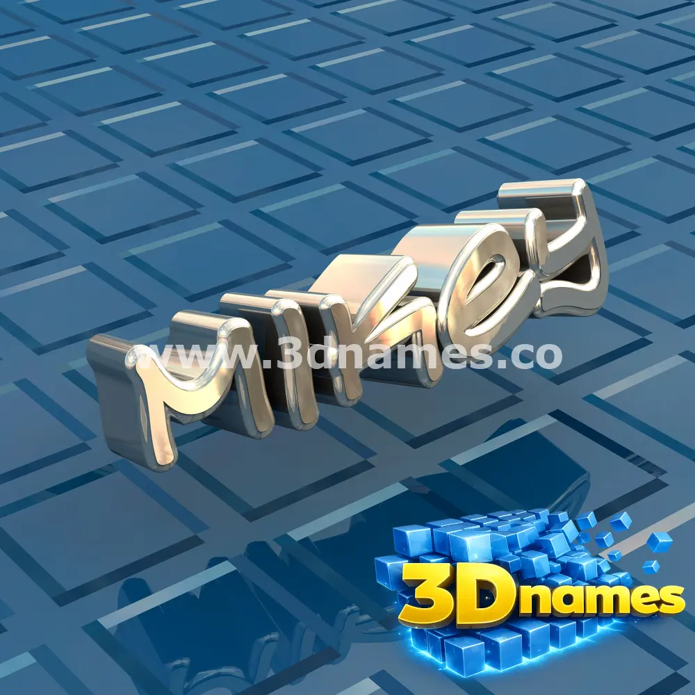 mikey in Blue Bling style - 3D name wallpaper