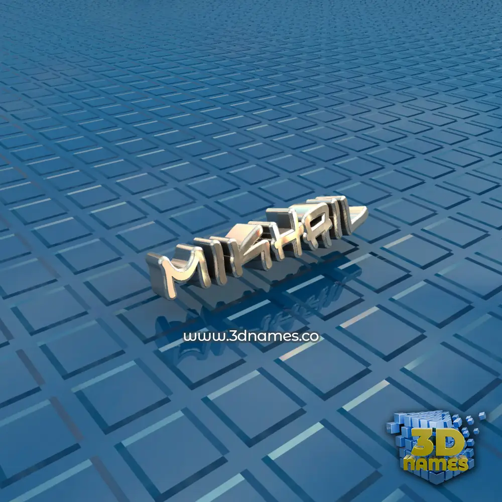 mikhail in Blue Bling style - 3D name wallpaper