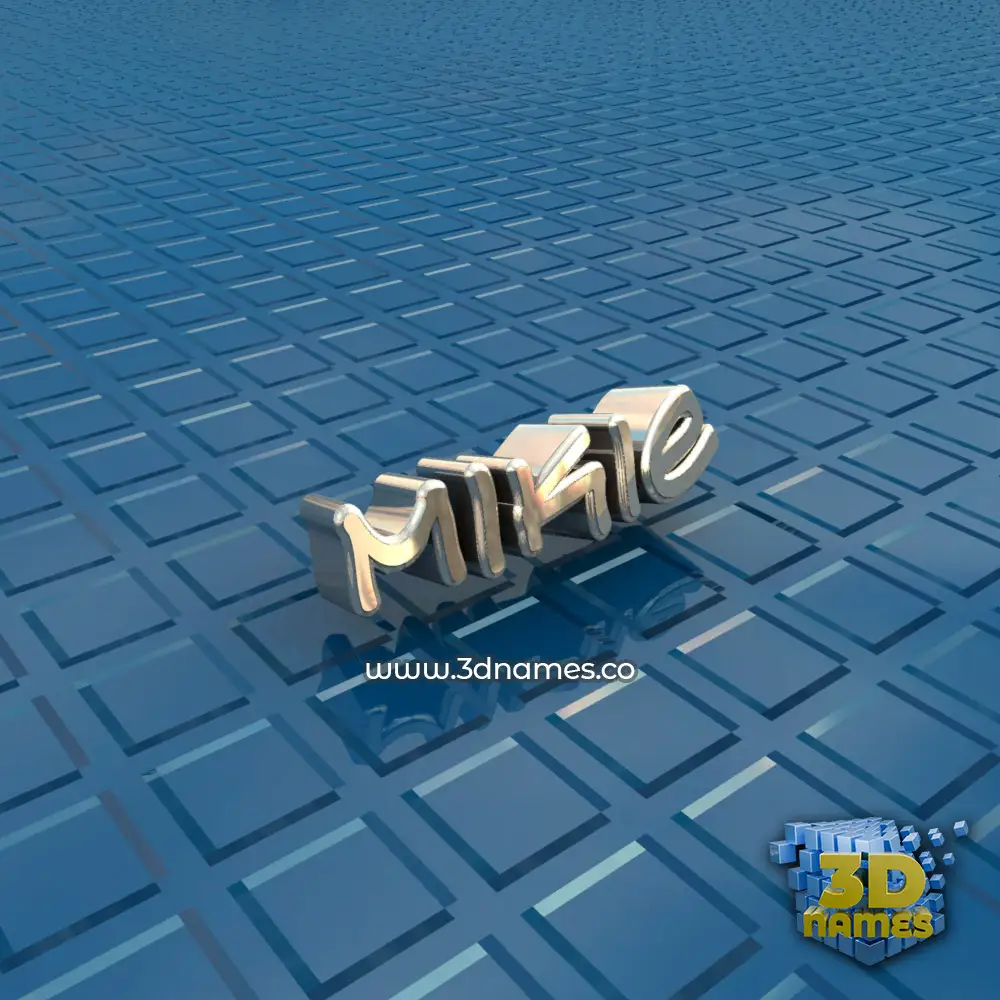mikie in Blue Bling style - 3D name wallpaper