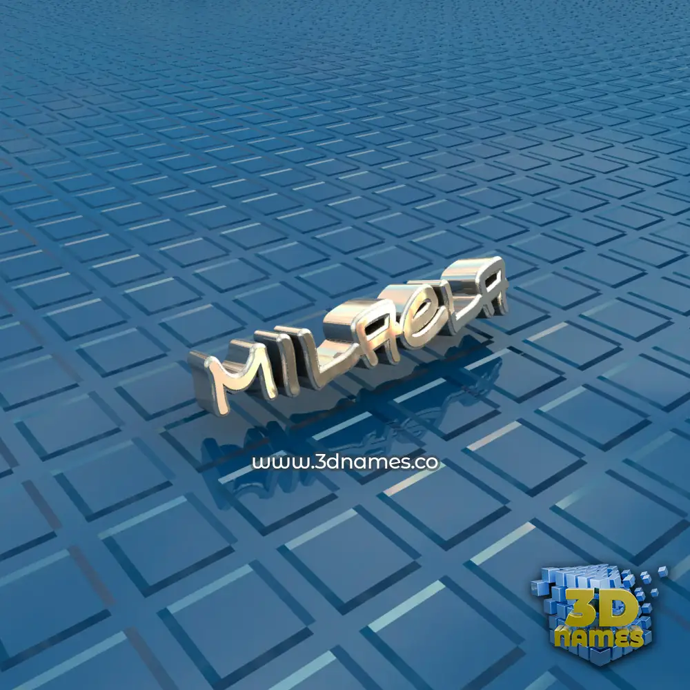 milaela in Blue Bling style - 3D name wallpaper