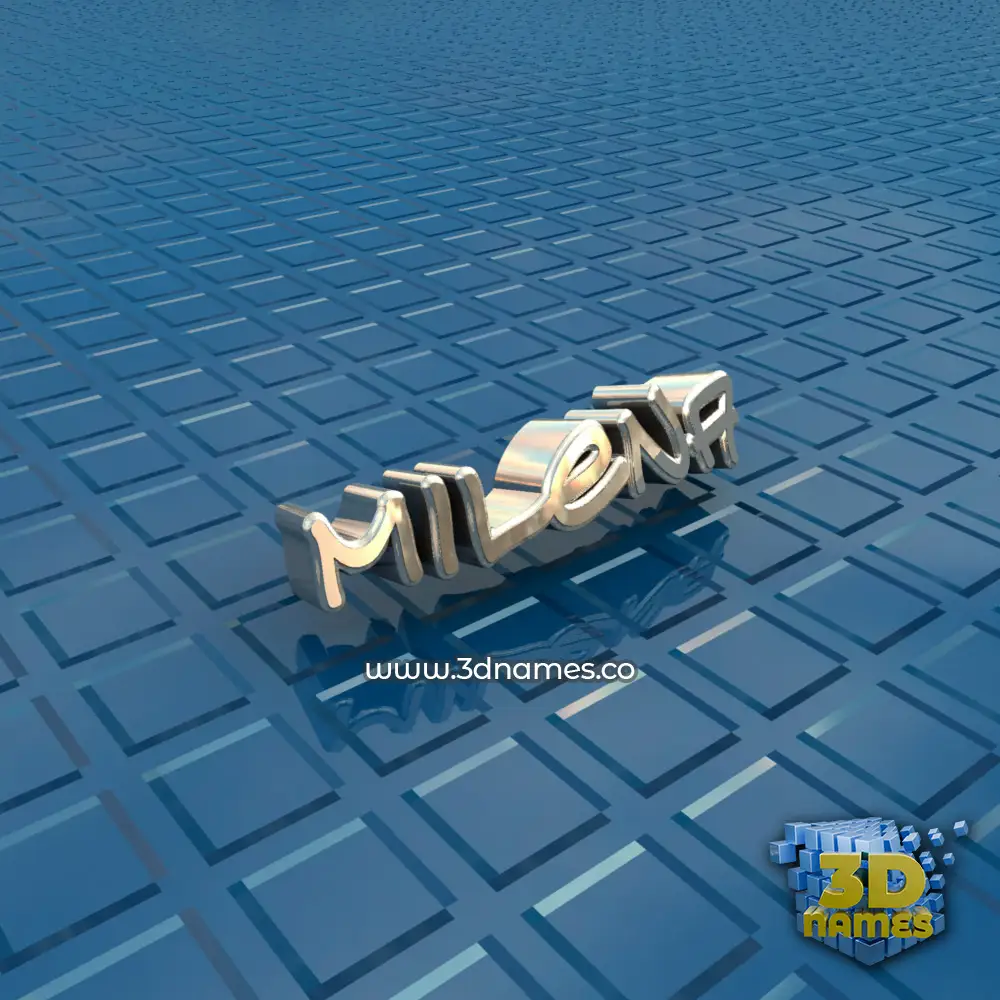 milena in Blue Bling style - 3D name wallpaper