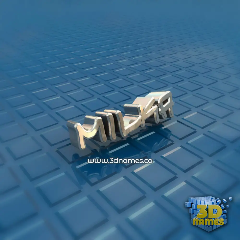 milka in Blue Bling style - 3D name wallpaper