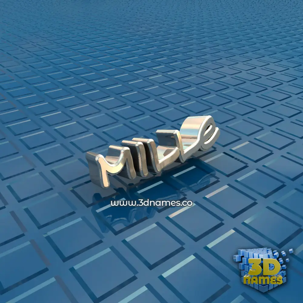mille in Blue Bling style - 3D name wallpaper