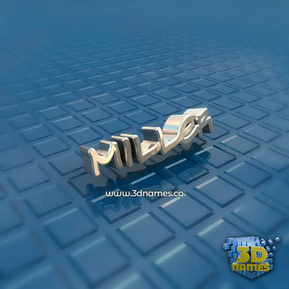 miller in Blue Bling style - 3D name wallpaper