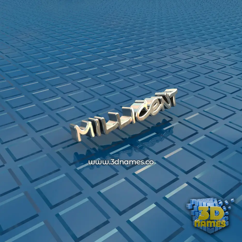millicent in Blue Bling style - 3D name wallpaper