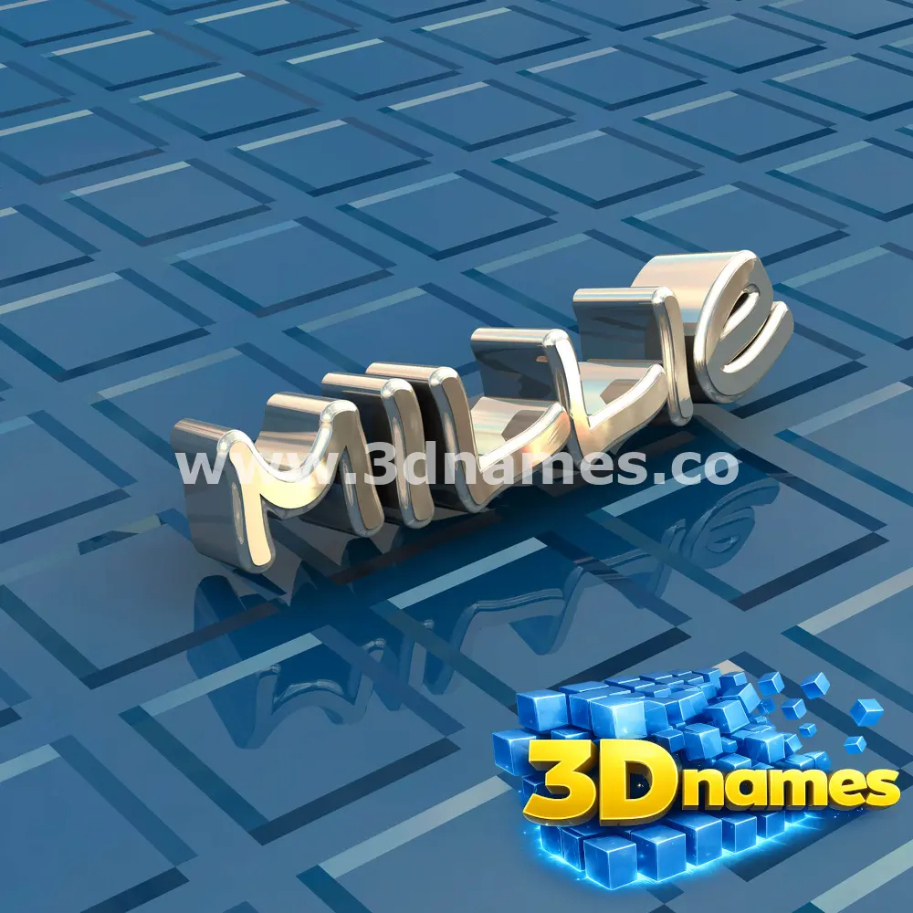 millie in Blue Bling style - 3D name wallpaper