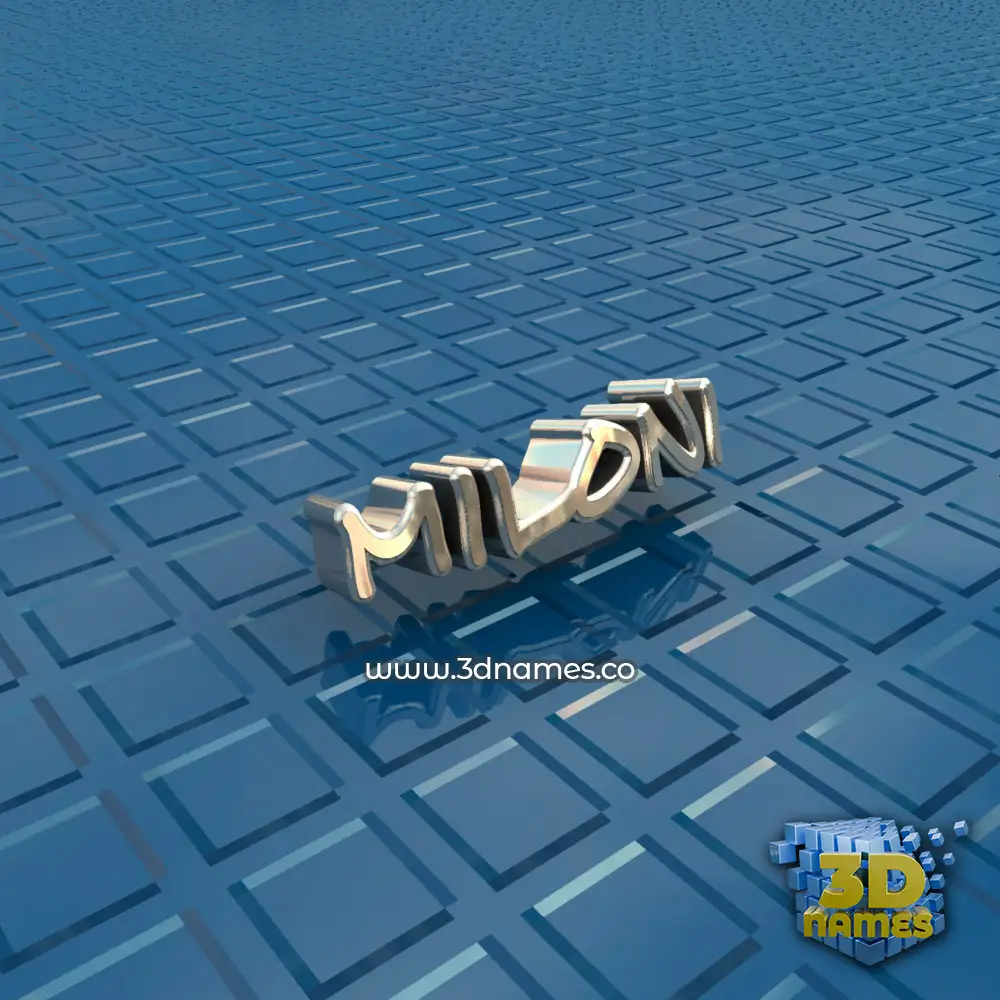 miloni in Blue Bling style - 3D name wallpaper
