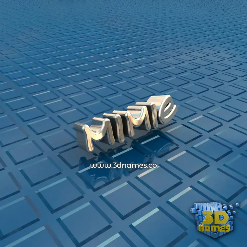 mimie in Blue Bling style - 3D name wallpaper