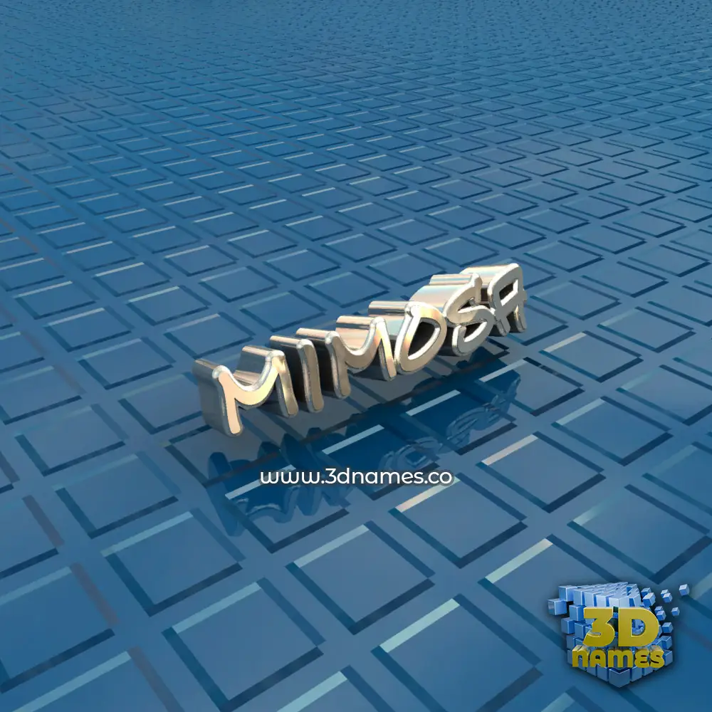 mimosa in Blue Bling style - 3D name wallpaper