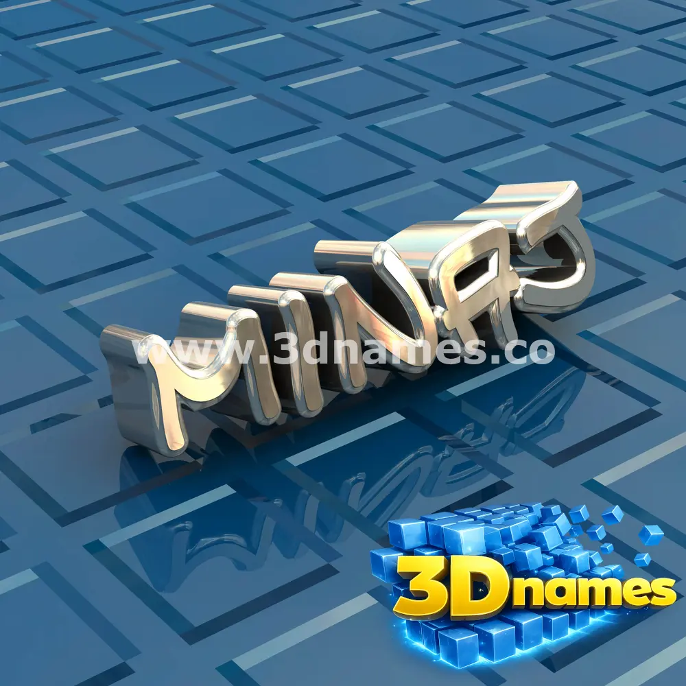 minaj in Blue Bling style - 3D name wallpaper