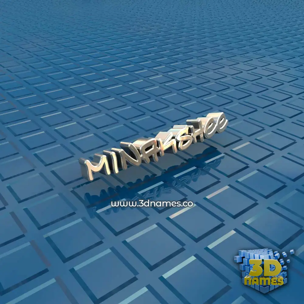 minakshee in Blue Bling style - 3D name wallpaper