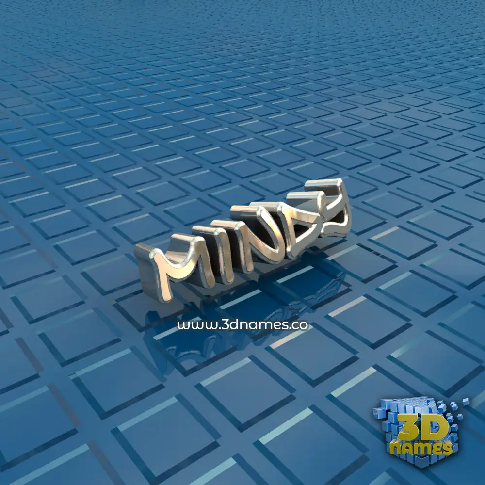 mindy in Blue Bling style - 3D name wallpaper