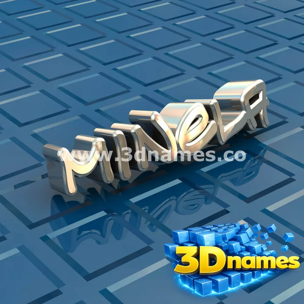 minela in Blue Bling style - 3D name wallpaper