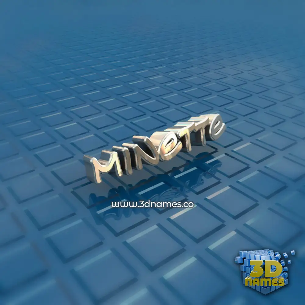 minette in Blue Bling style - 3D name wallpaper