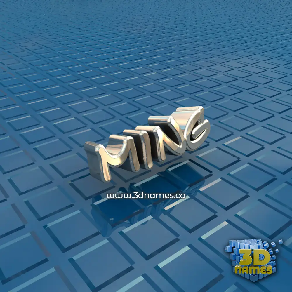 ming in Blue Bling style - 3D name wallpaper