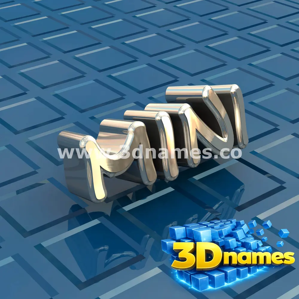mini in Blue Bling style - 3D name wallpaper