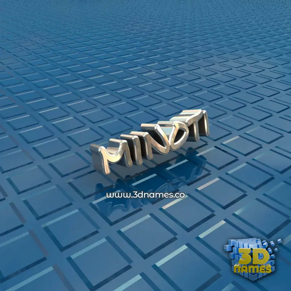 minoti in Blue Bling style - 3D name wallpaper