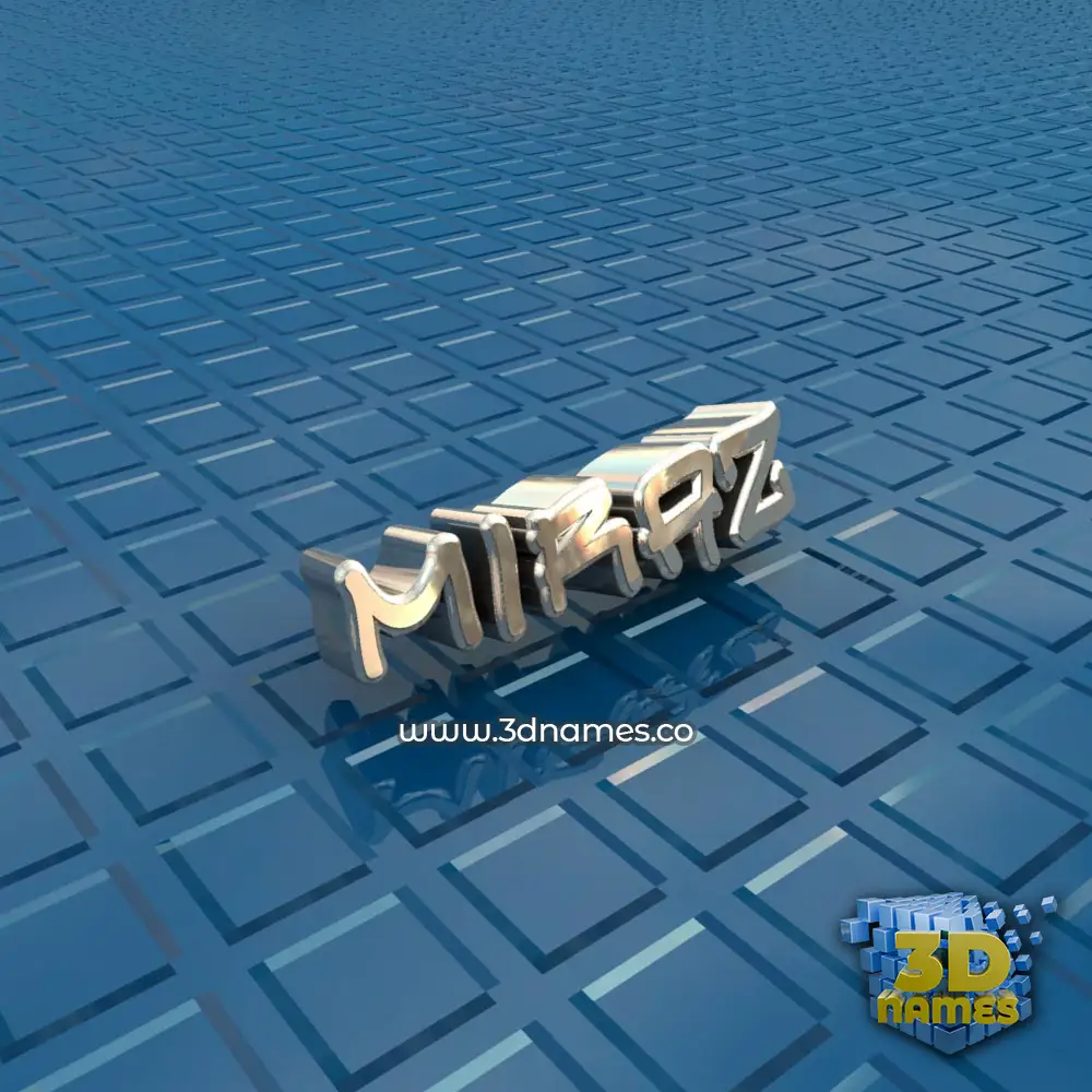 miraz in Blue Bling style - 3D name wallpaper