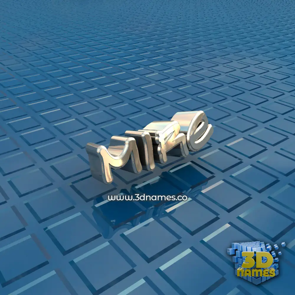 mire in Blue Bling style - 3D name wallpaper