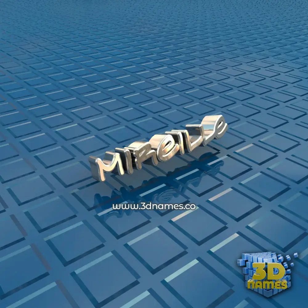 mireille in Blue Bling style - 3D name wallpaper