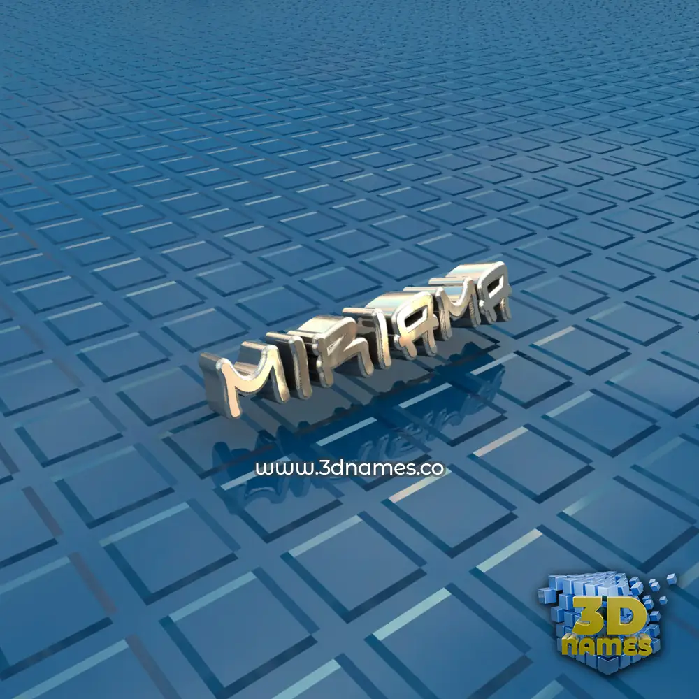 miriama in Blue Bling style - 3D name wallpaper