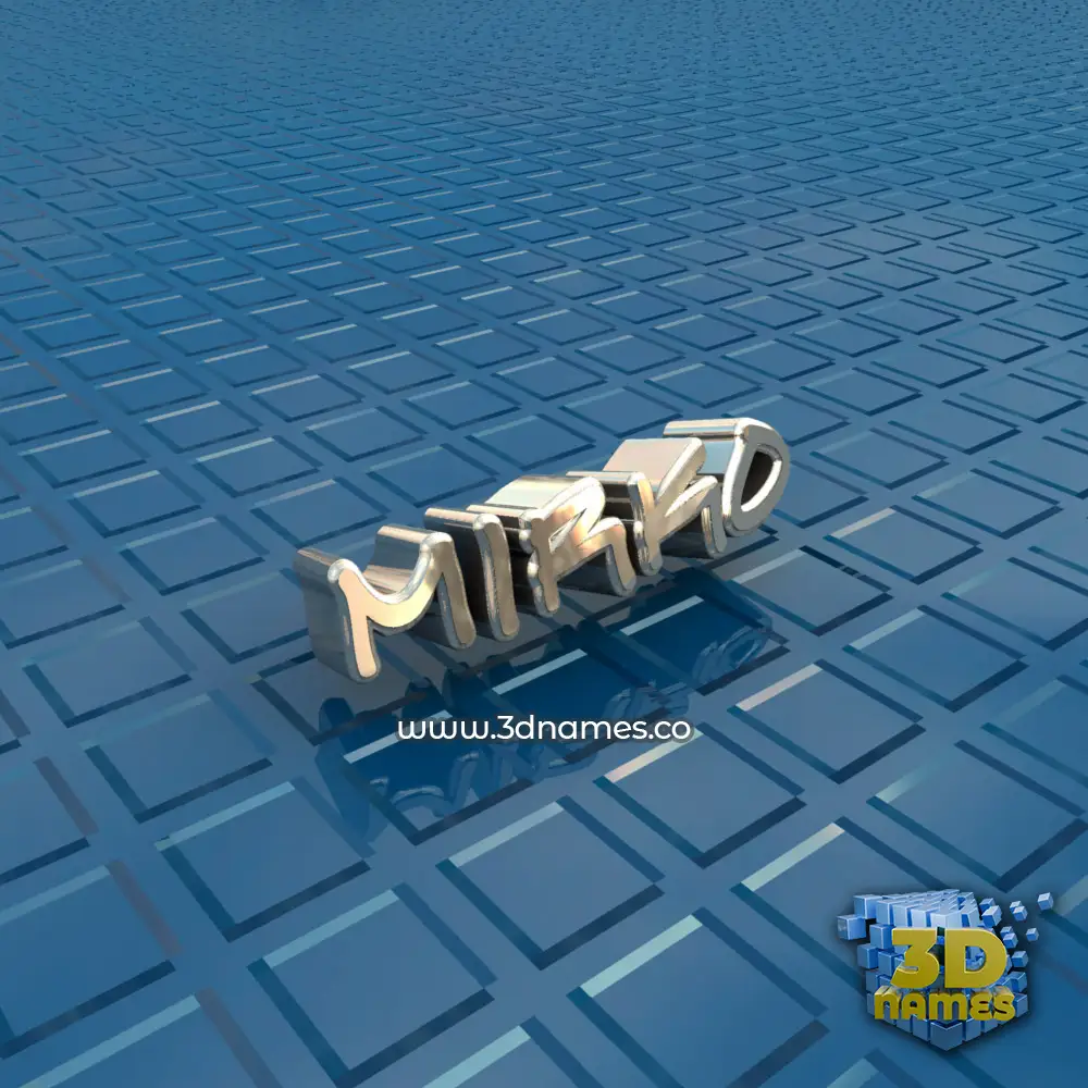 mirko in Blue Bling style - 3D name wallpaper