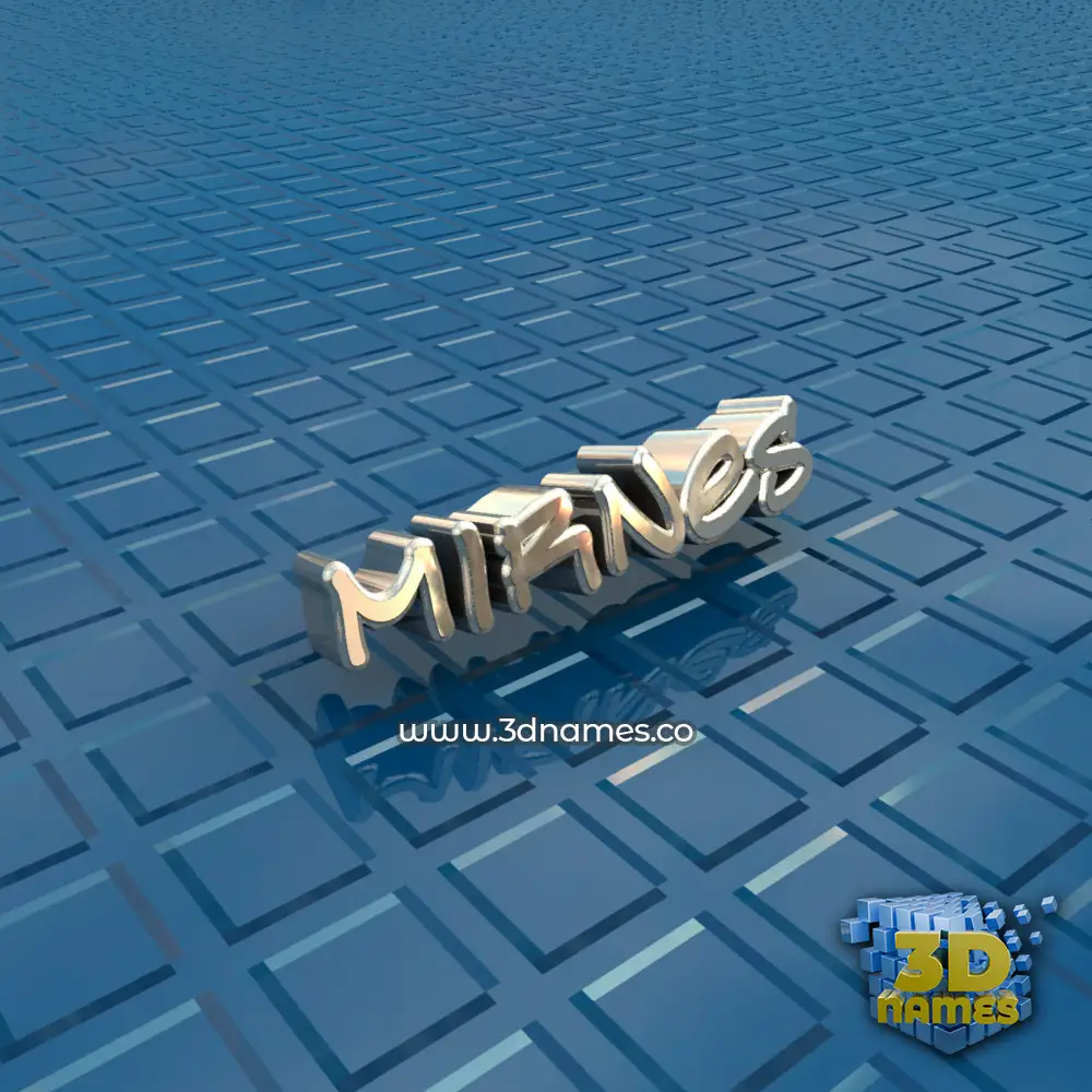 mirnes in Blue Bling style - 3D name wallpaper