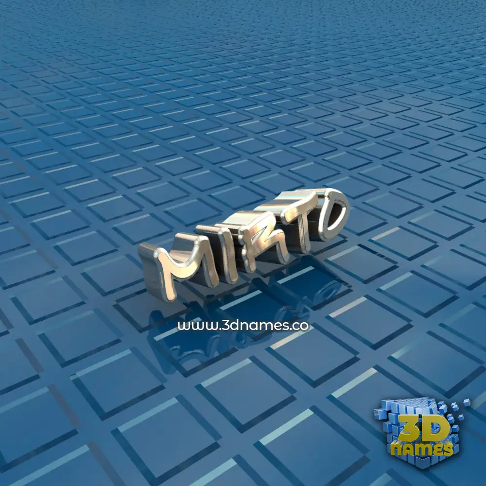 mirto in Blue Bling style - 3D name wallpaper