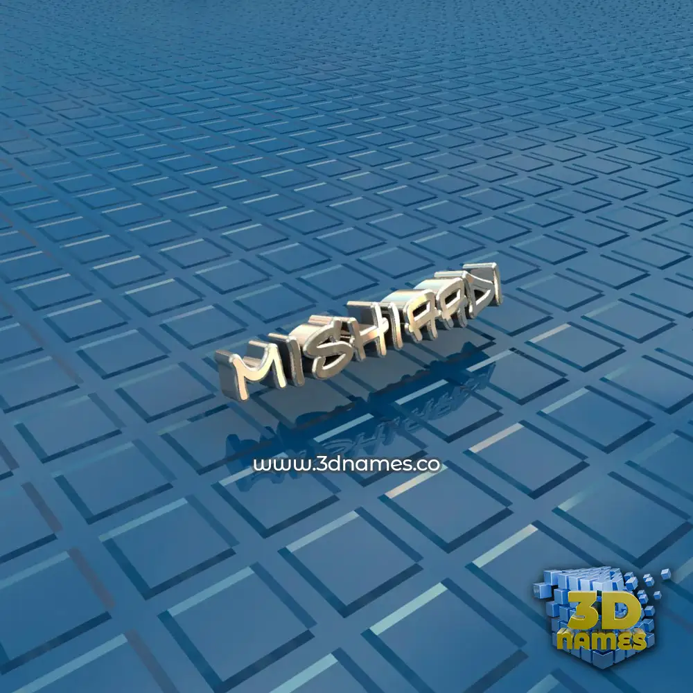 mishiaadi in Blue Bling style - 3D name wallpaper