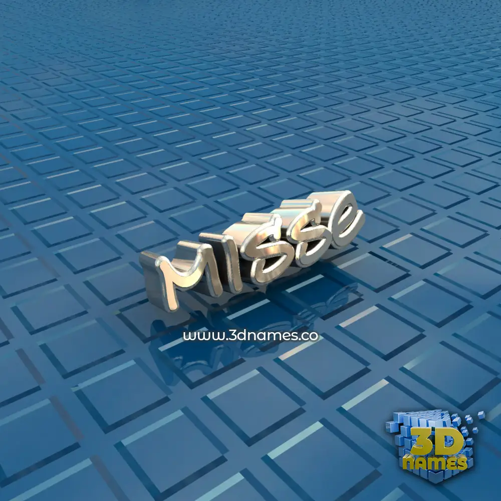 misse in Blue Bling style - 3D name wallpaper