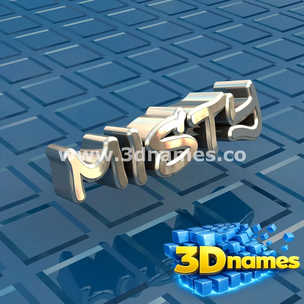 misty in Blue Bling style - 3D name wallpaper