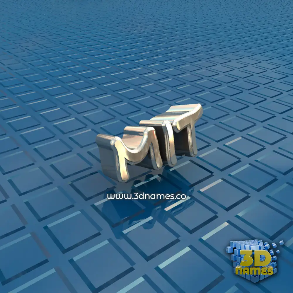 mit in Blue Bling style - 3D name wallpaper