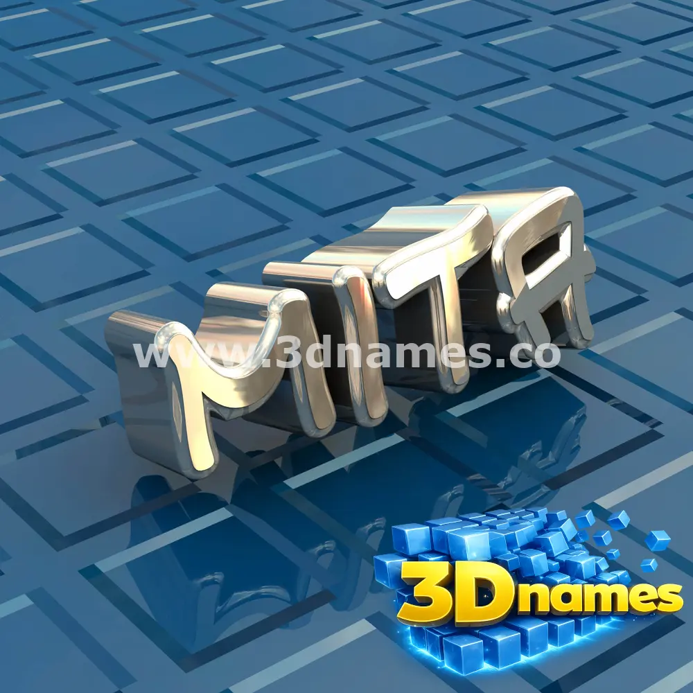 mita in Blue Bling style - 3D name wallpaper