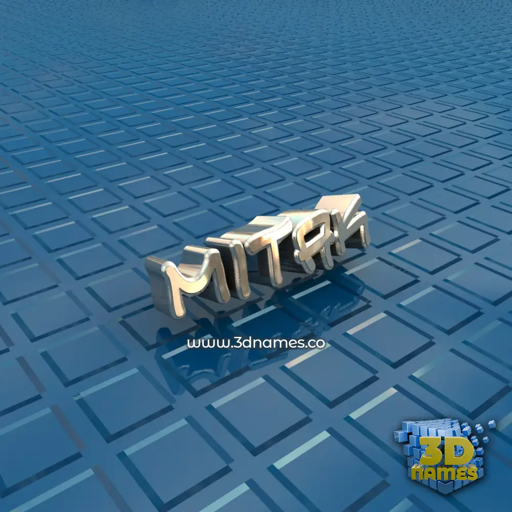 mitak in Blue Bling style - 3D name wallpaper