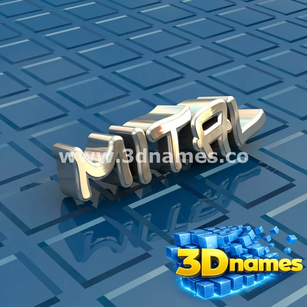 mital in Blue Bling style - 3D name wallpaper