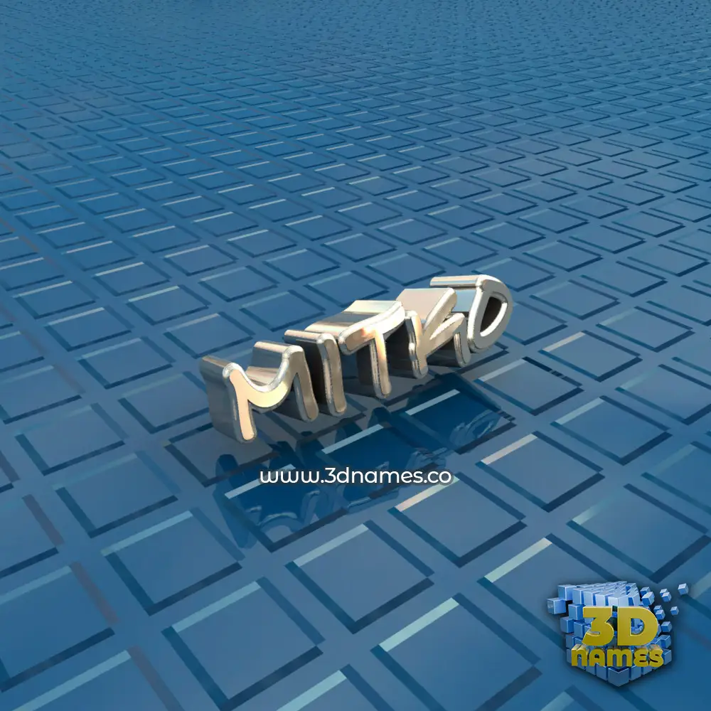 mitko in Blue Bling style - 3D name wallpaper