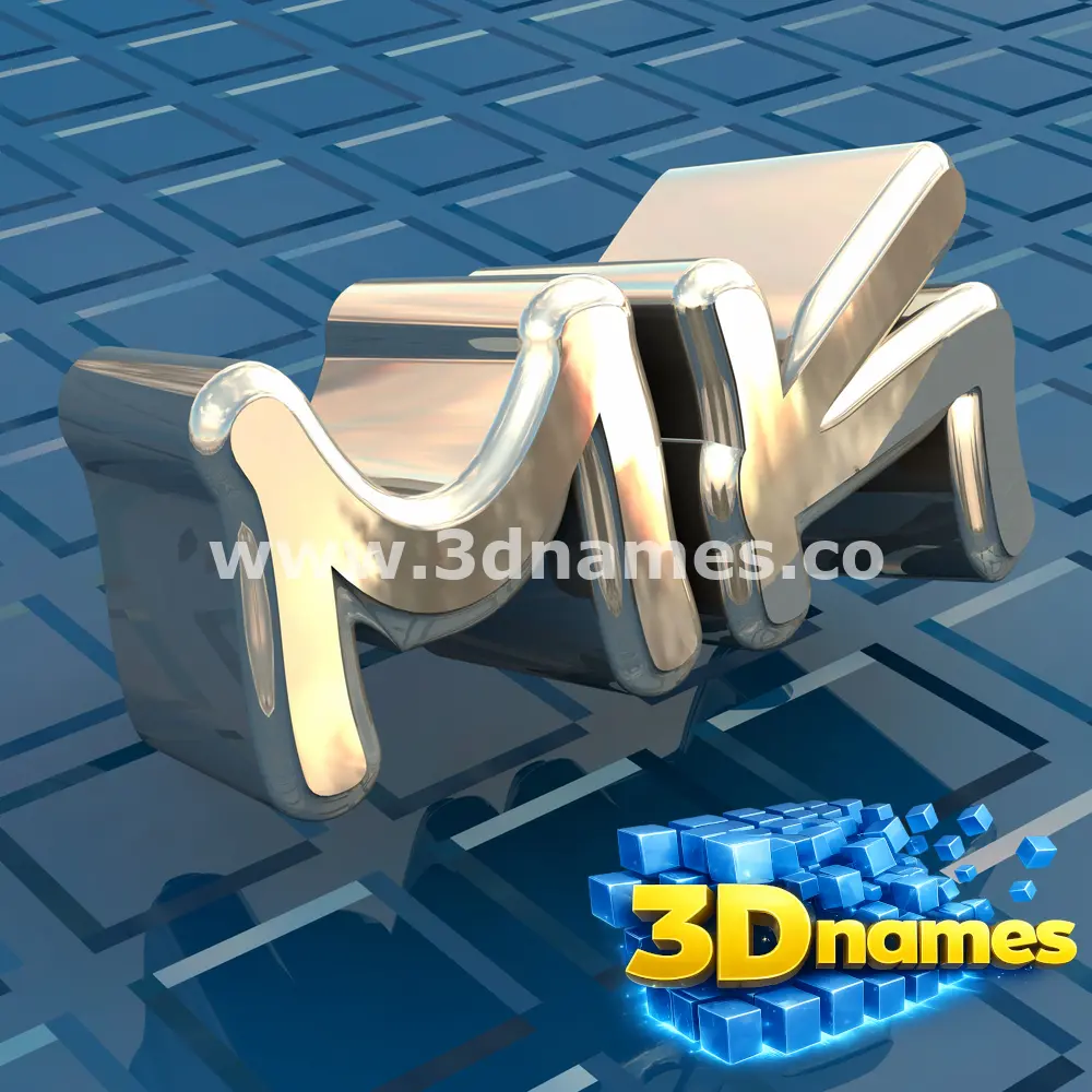 mk in Blue Bling style - 3D name wallpaper