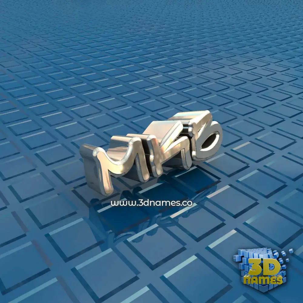 mkb in Blue Bling style - 3D name wallpaper
