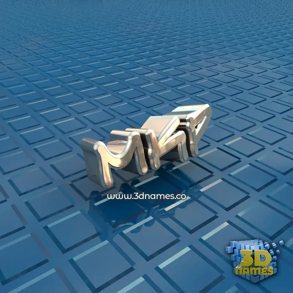 mkp in Blue Bling style - 3D name wallpaper