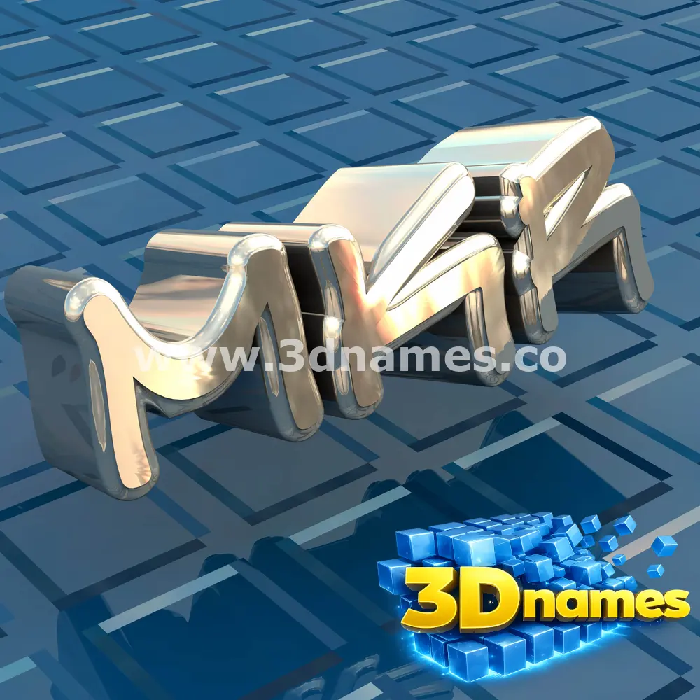 mkr in Blue Bling style - 3D name wallpaper