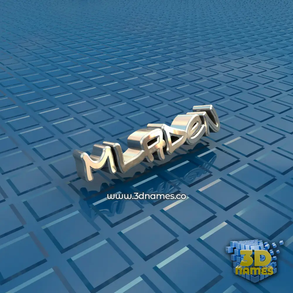 mladen in Blue Bling style - 3D name wallpaper