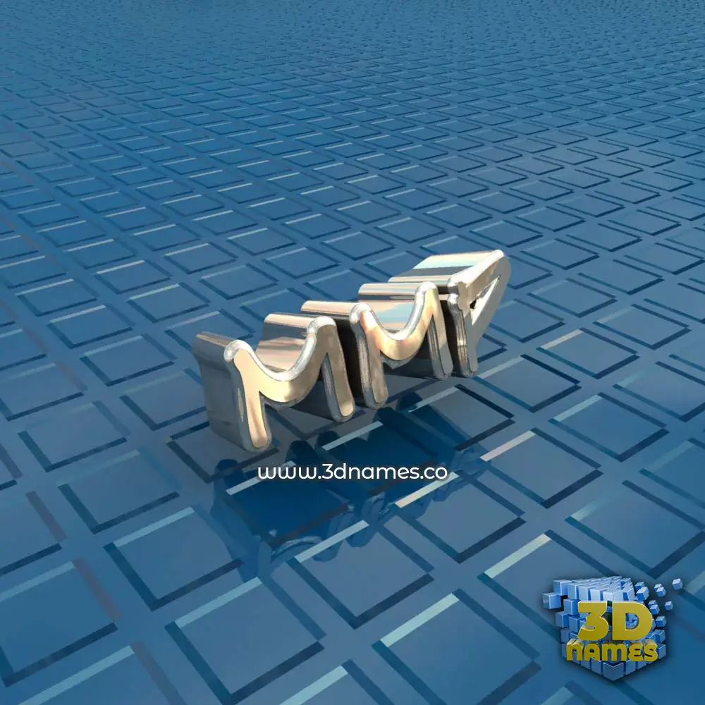 mmp in Blue Bling style - 3D name wallpaper
